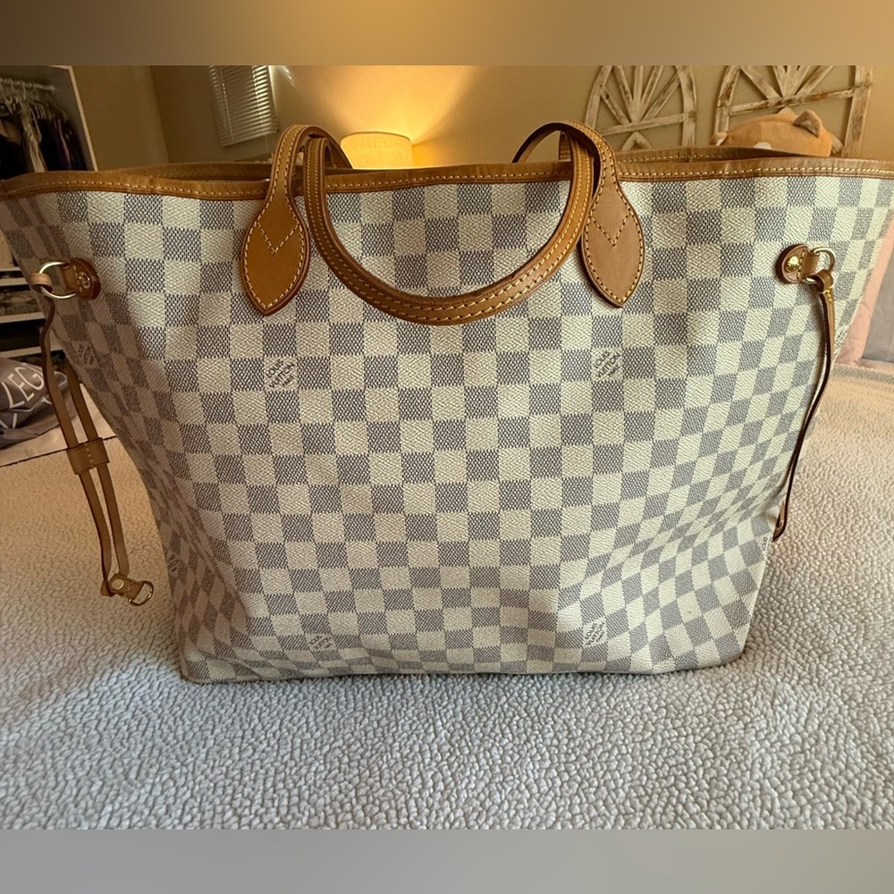 Louis Vuitton Neverfull GM – Damier Azur Pre loved NO pouch wallet inside
